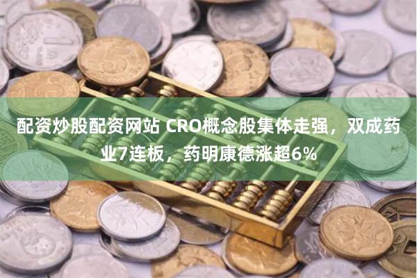 配资炒股配资网站 CRO概念股集体走强，双成药业7连板，药明康德涨超6%