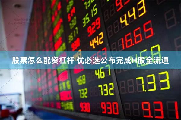 股票怎么配资杠杆 优必选公布完成H股全流通