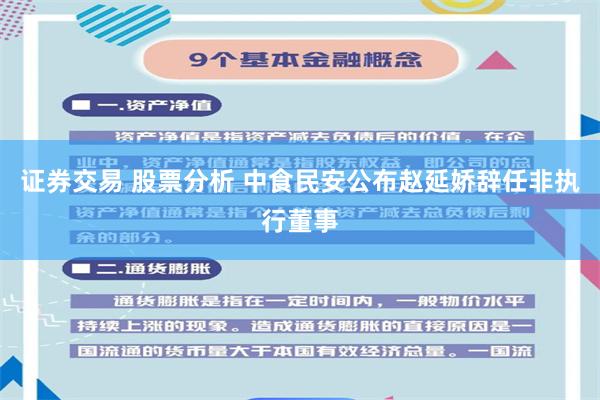 证券交易 股票分析 中食民安公布赵延娇辞任非执行董事